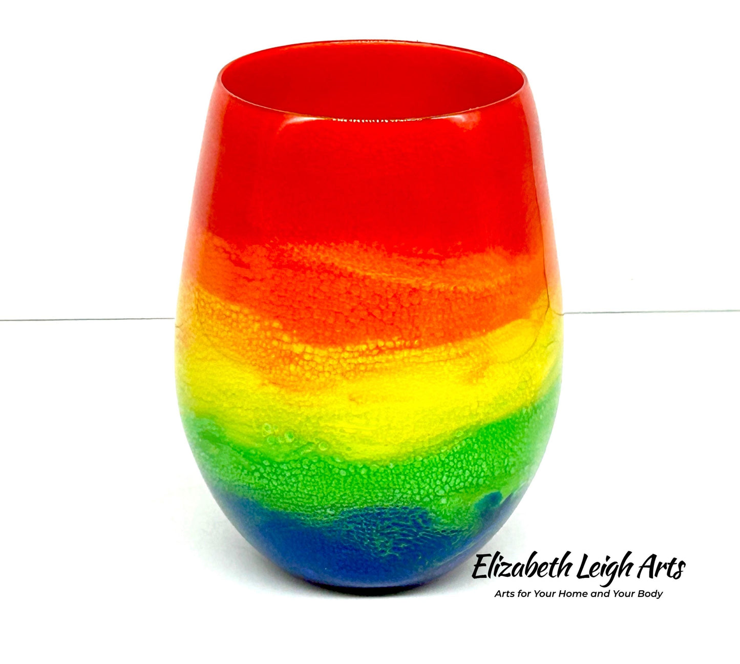 Blue Beach Stemless Wine Glasses Set of Two, Cocktail Glasses, Beach Decor, Custom Wine Glasses, Luxury Wedding Gift, Blue Glasses