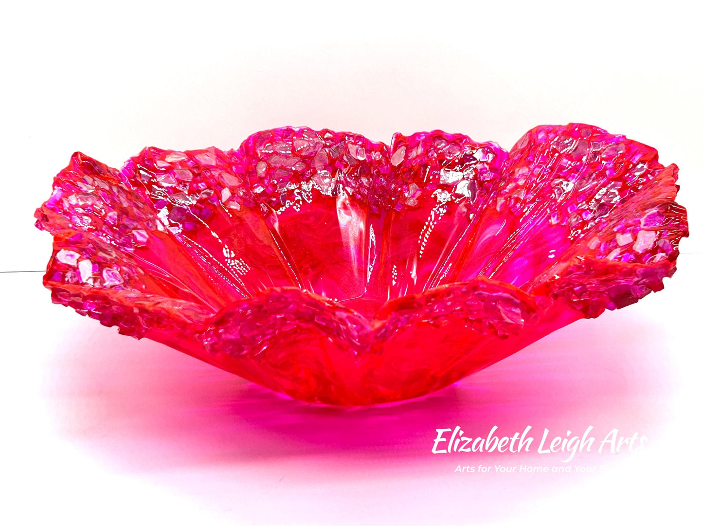 Hot Pink Freeform Decorative Bowl