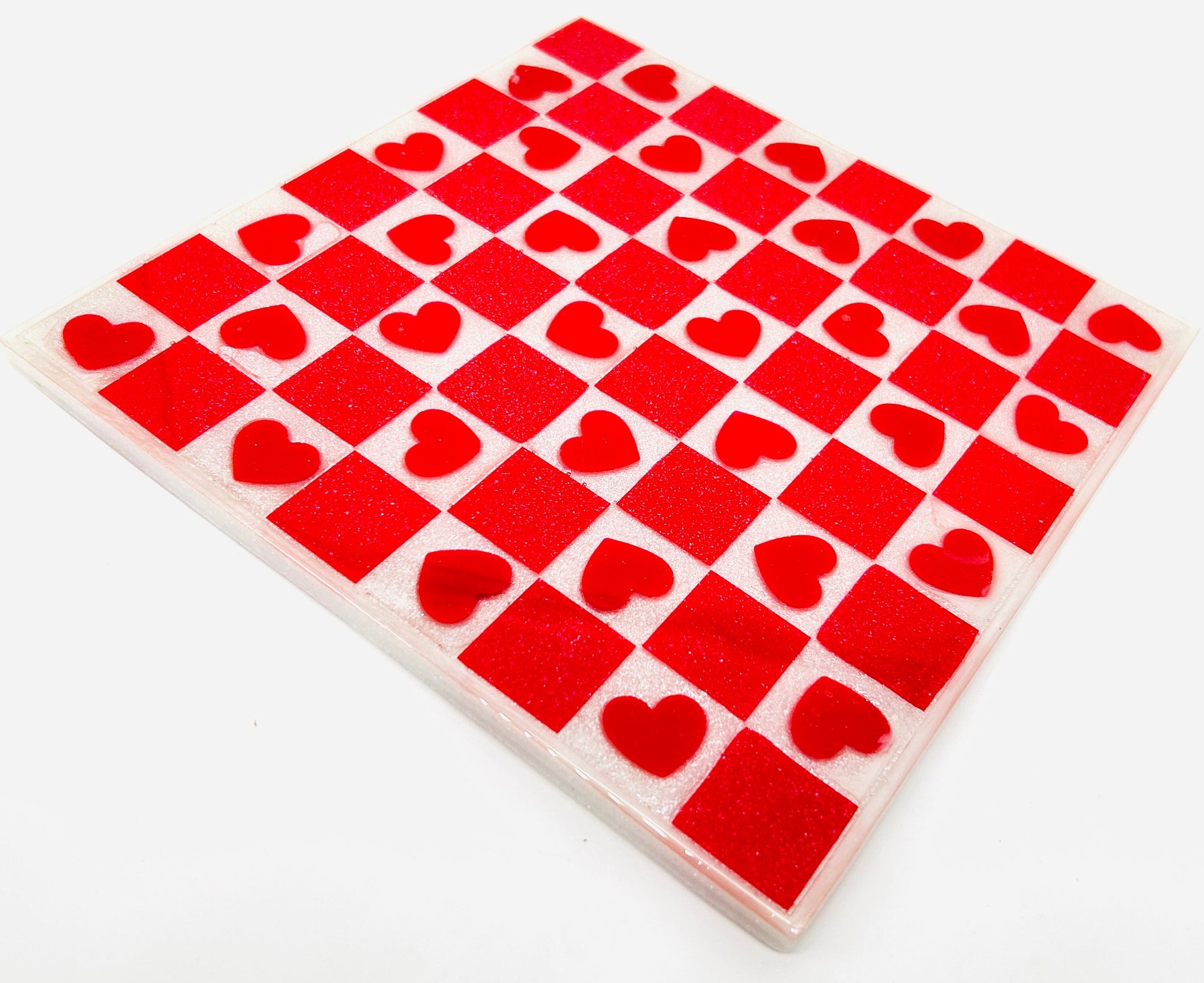 Chess and Checker Board Handmade Hearts Valentines