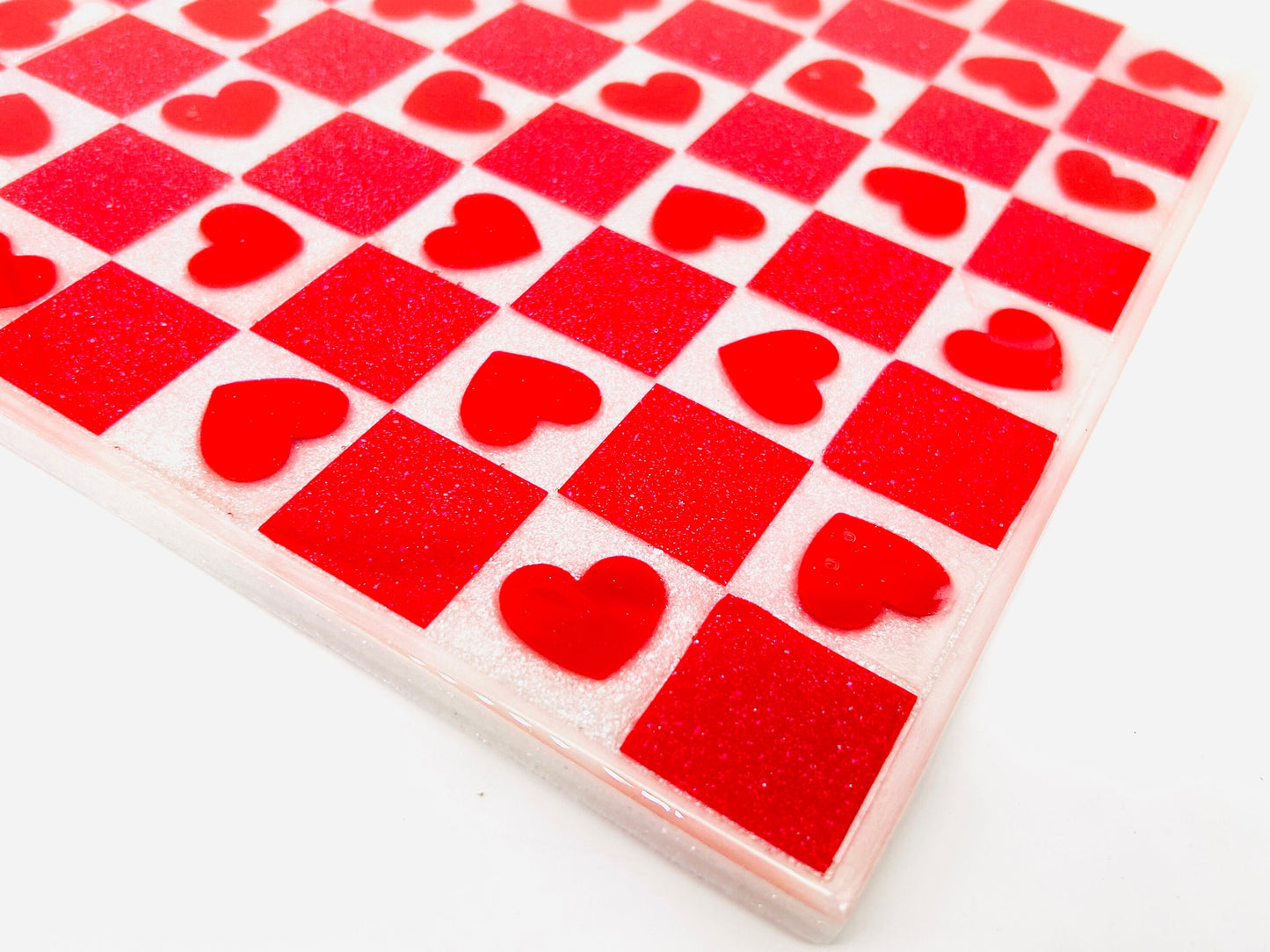 Chess and Checker Board Handmade Hearts Valentines