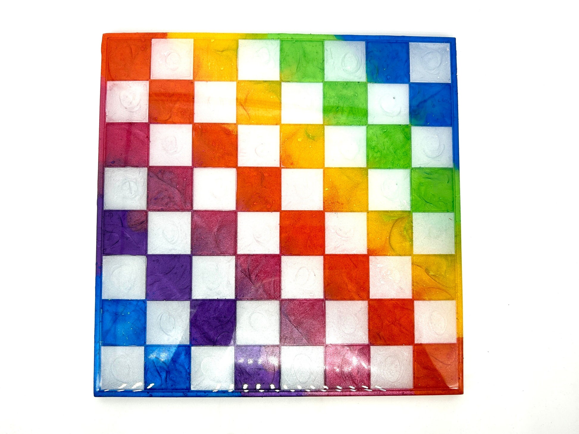 Chess and Board Handmade Resin Rainbow Pride MADE TO ORDER