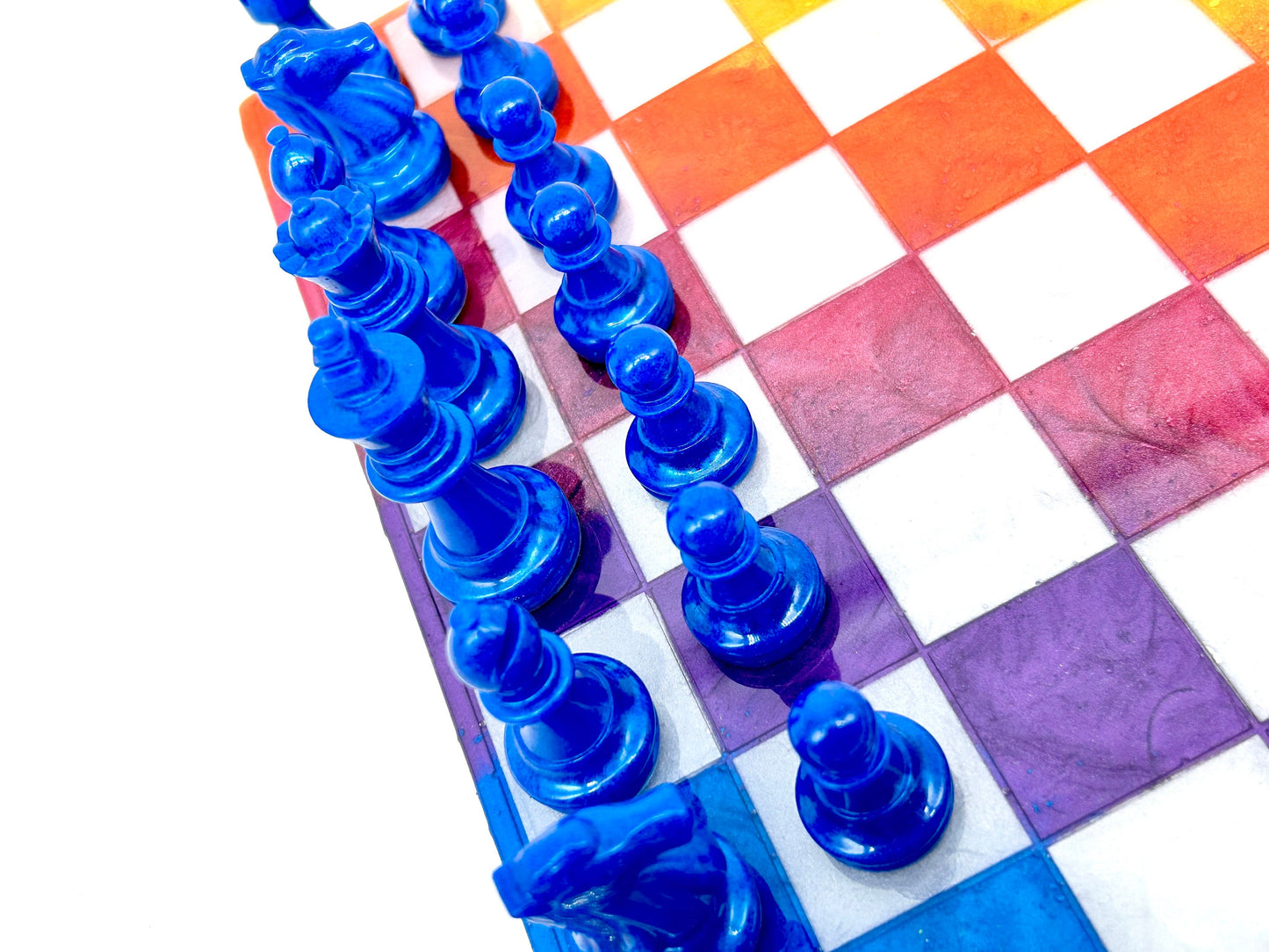 Chess and Board Handmade Resin Rainbow Pride MADE TO ORDER