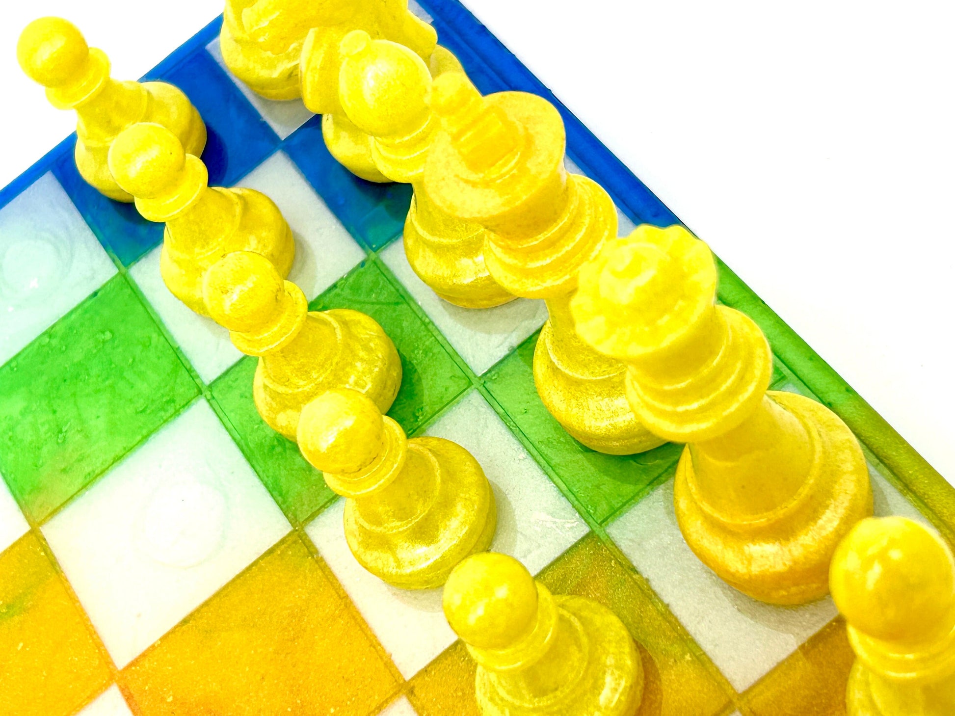 Chess and Board Handmade Resin Rainbow Pride MADE TO ORDER