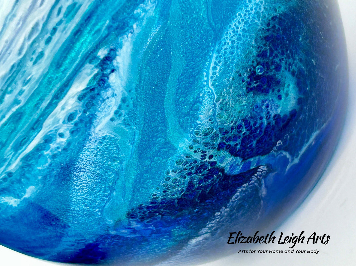 Blue and Turquoise Wave Beach Themed Stemless Wine Glasses, Cocktail Glasses, Beach Decor, Set of Two Glasses, Luxury Wedding Gift