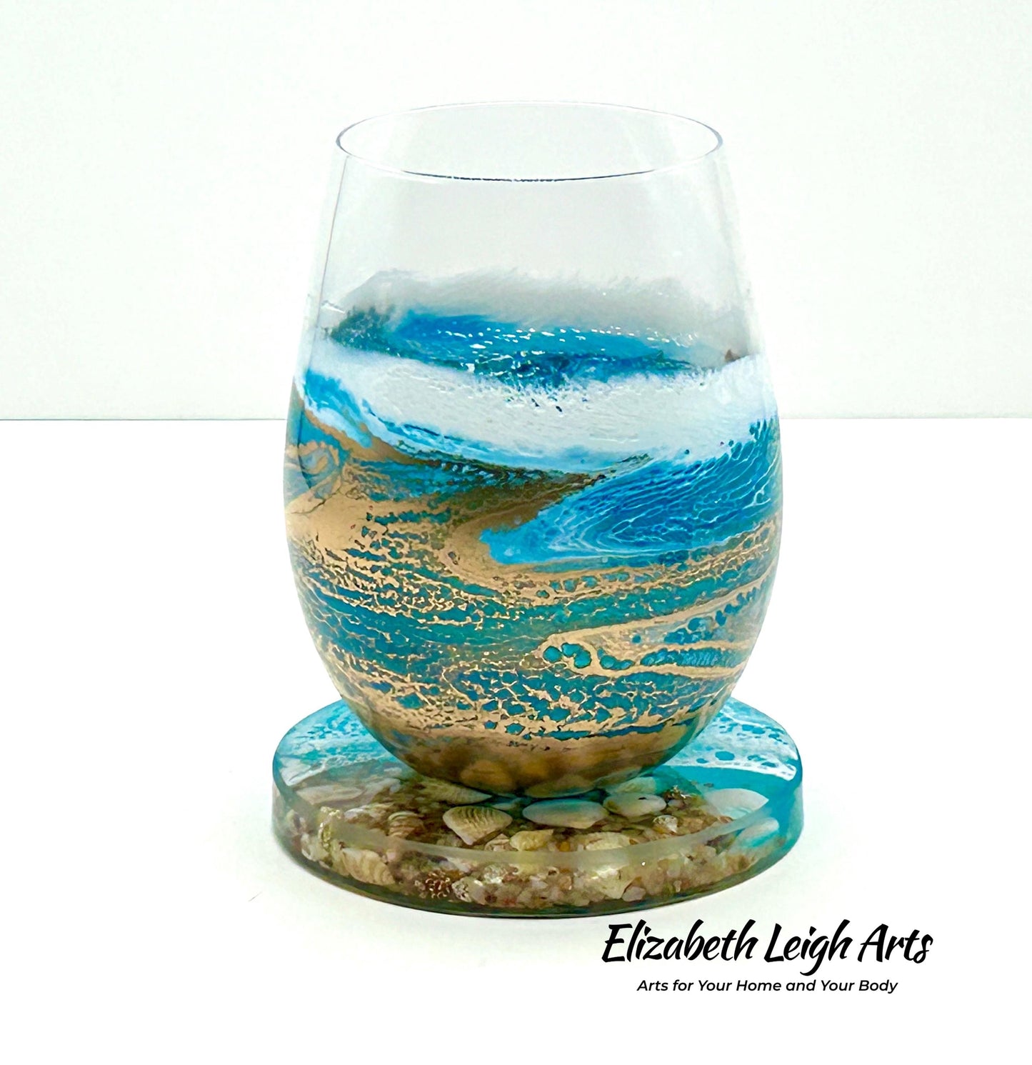 Ocean Coasters Resin and Shells