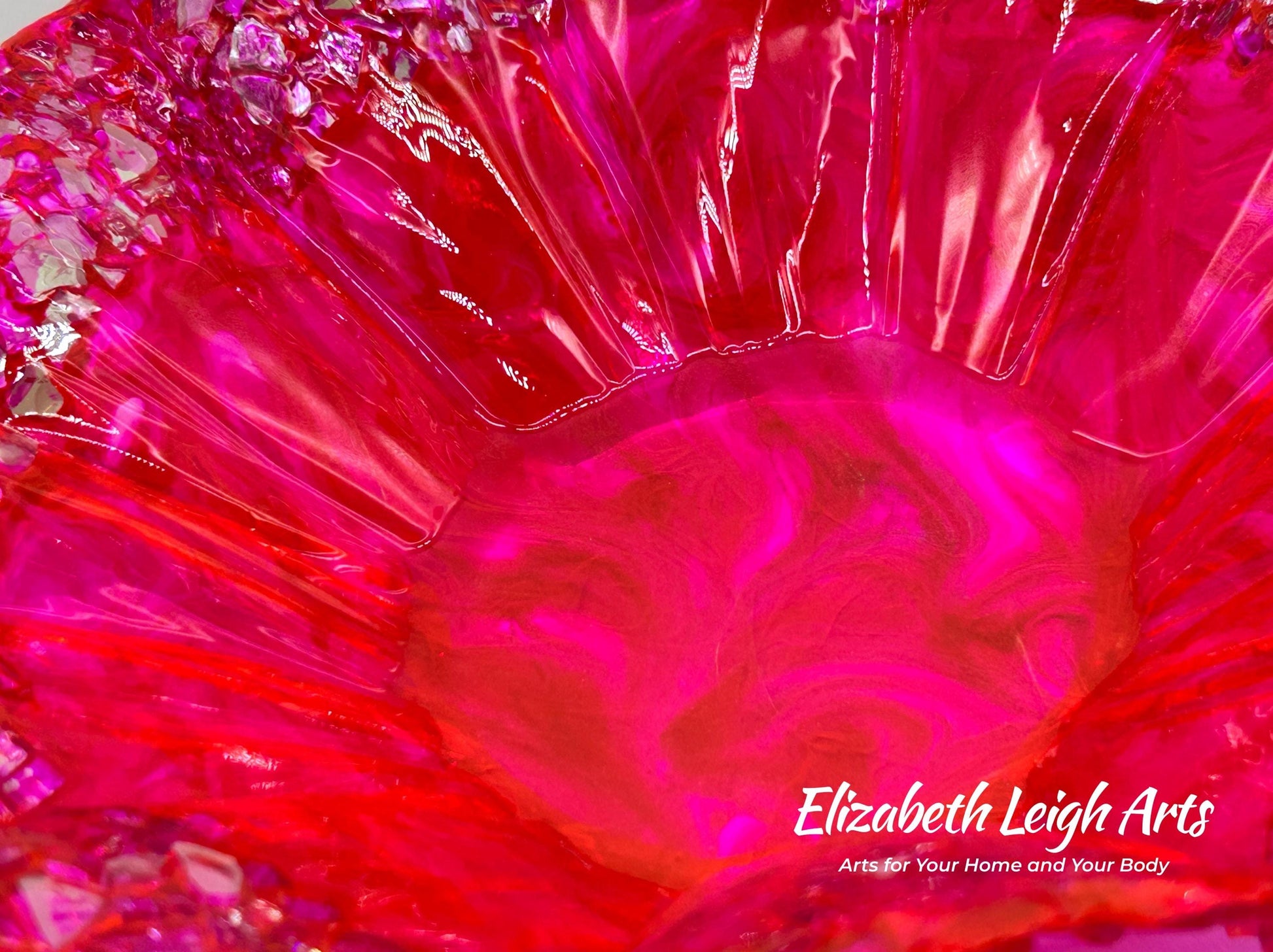 Hot Pink Freeform Decorative Bowl