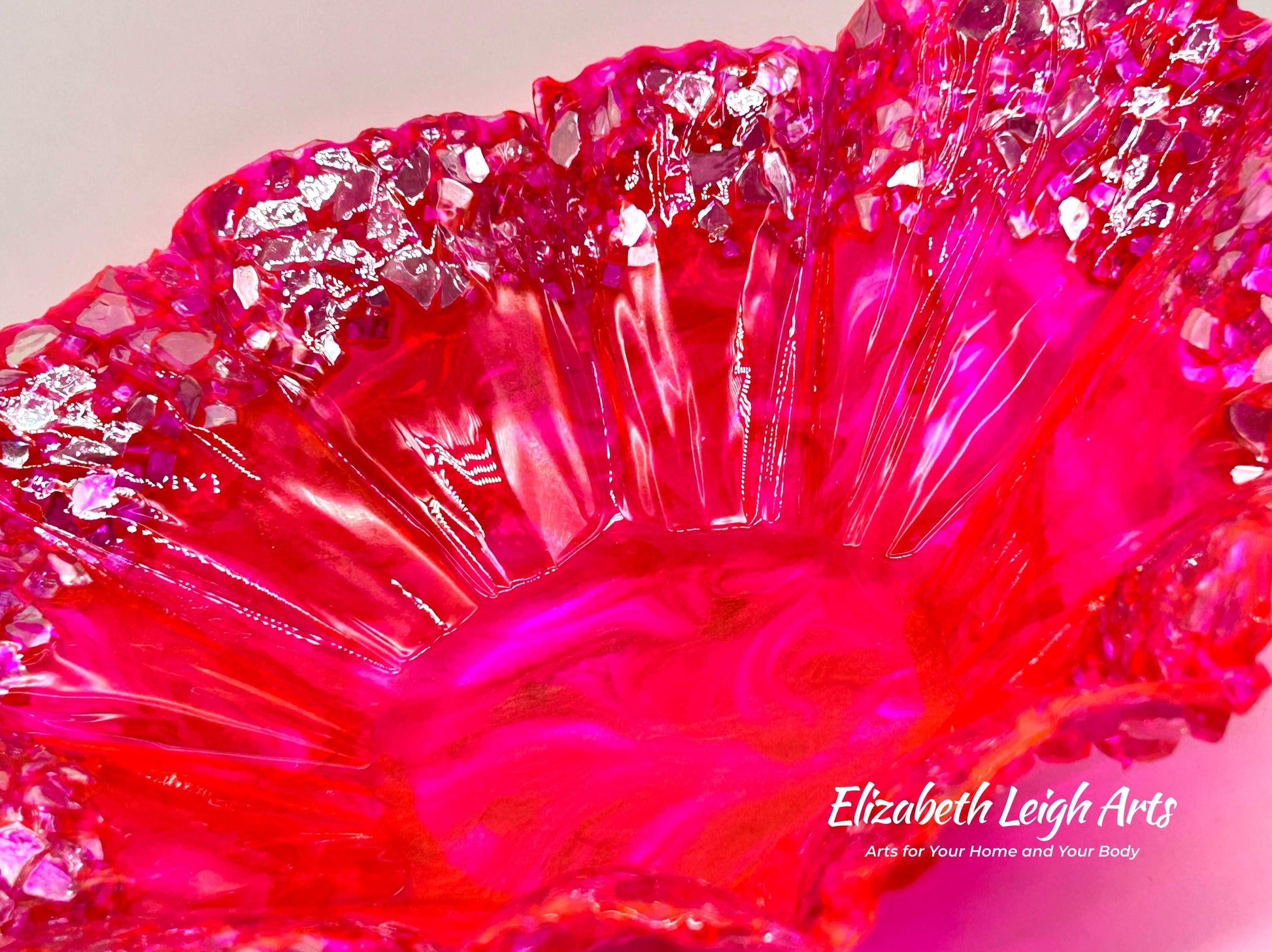 Hot Pink Freeform Decorative Bowl