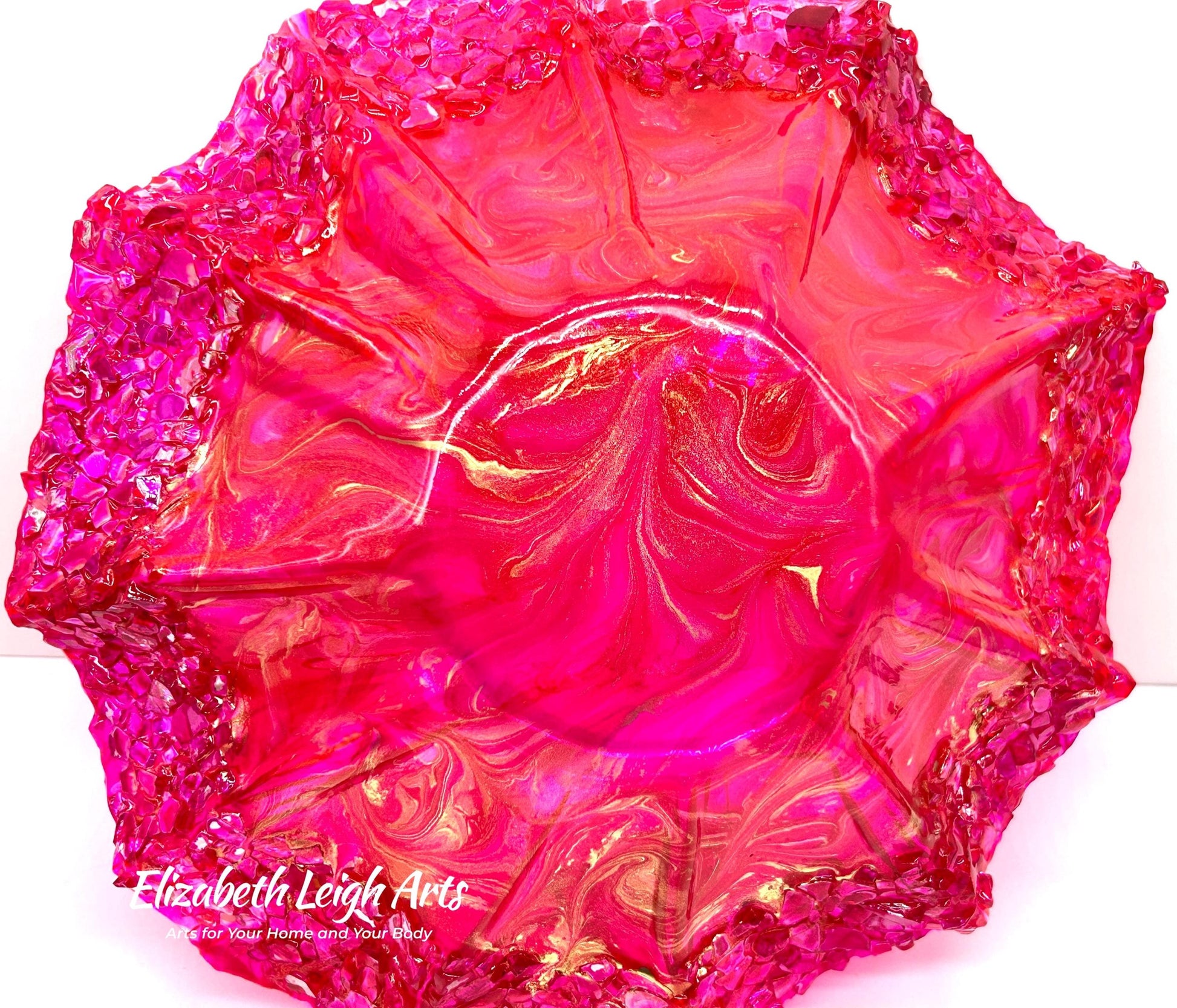 Hot Pink Freeform Decorative Bowl