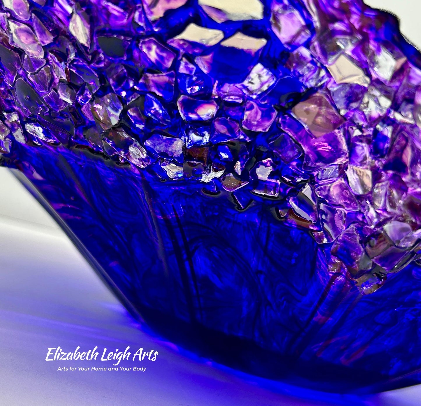 Dark Purple Freeform Wavy Decorative Bowl