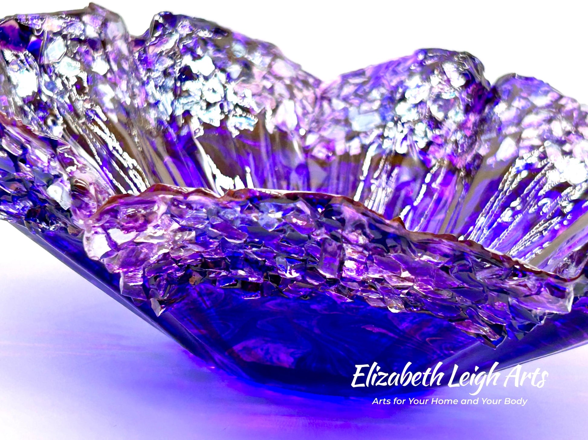 Dark Purple Freeform Wavy Decorative Bowl