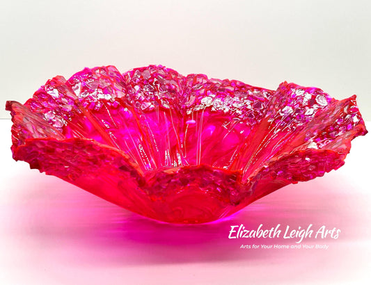 Hot Pink Freeform Decorative Bowl