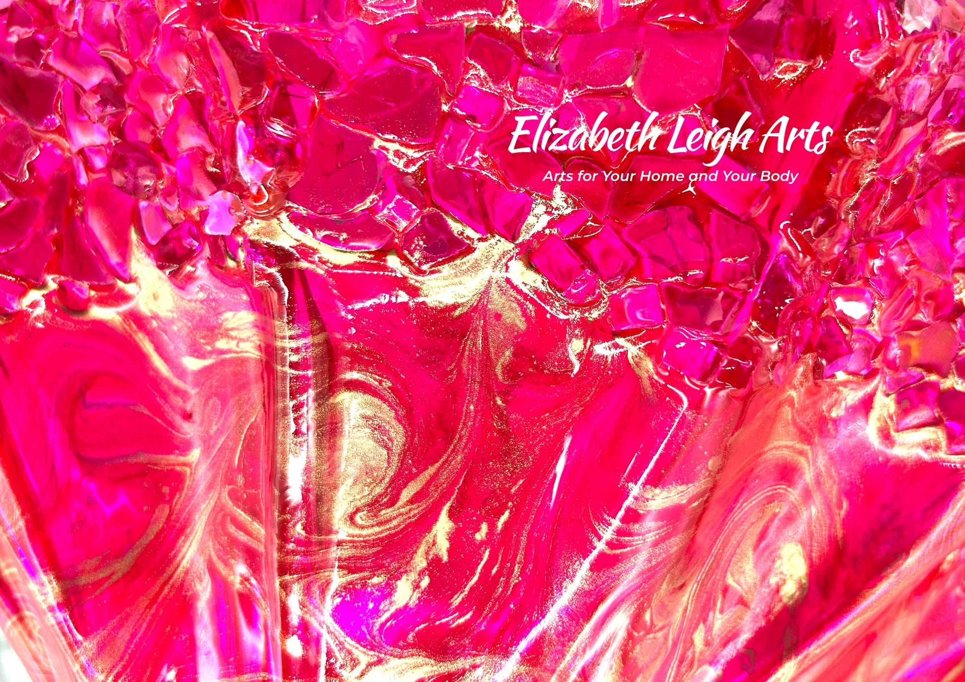 Hot Pink Freeform Decorative Bowl