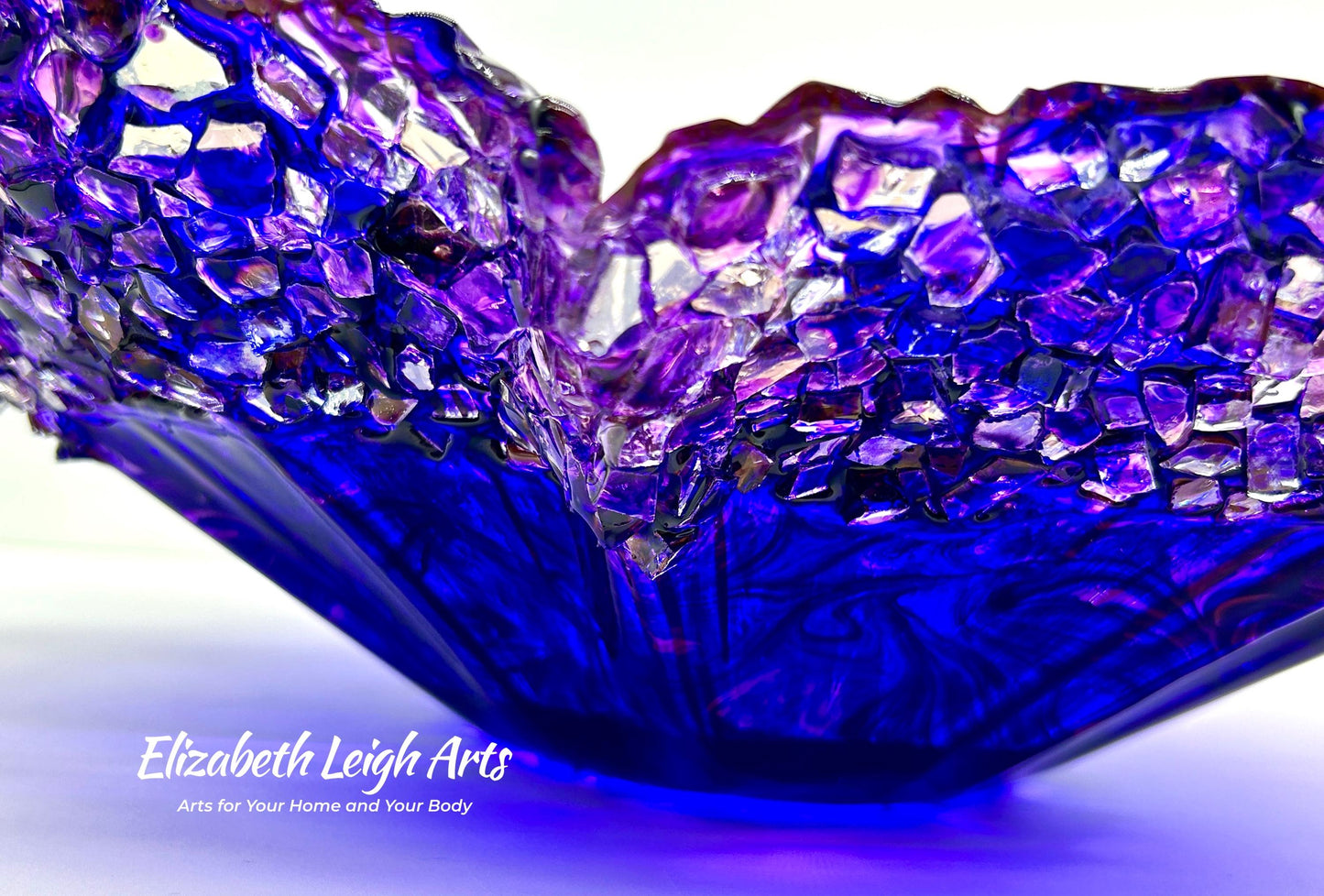 Dark Purple Freeform Wavy Decorative Bowl