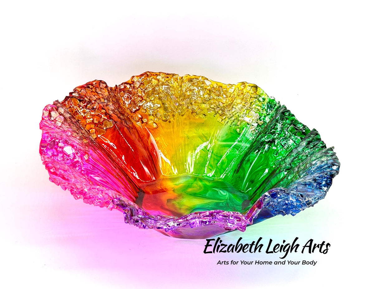 Rainbow Wavy Decorative Bowl In Stock