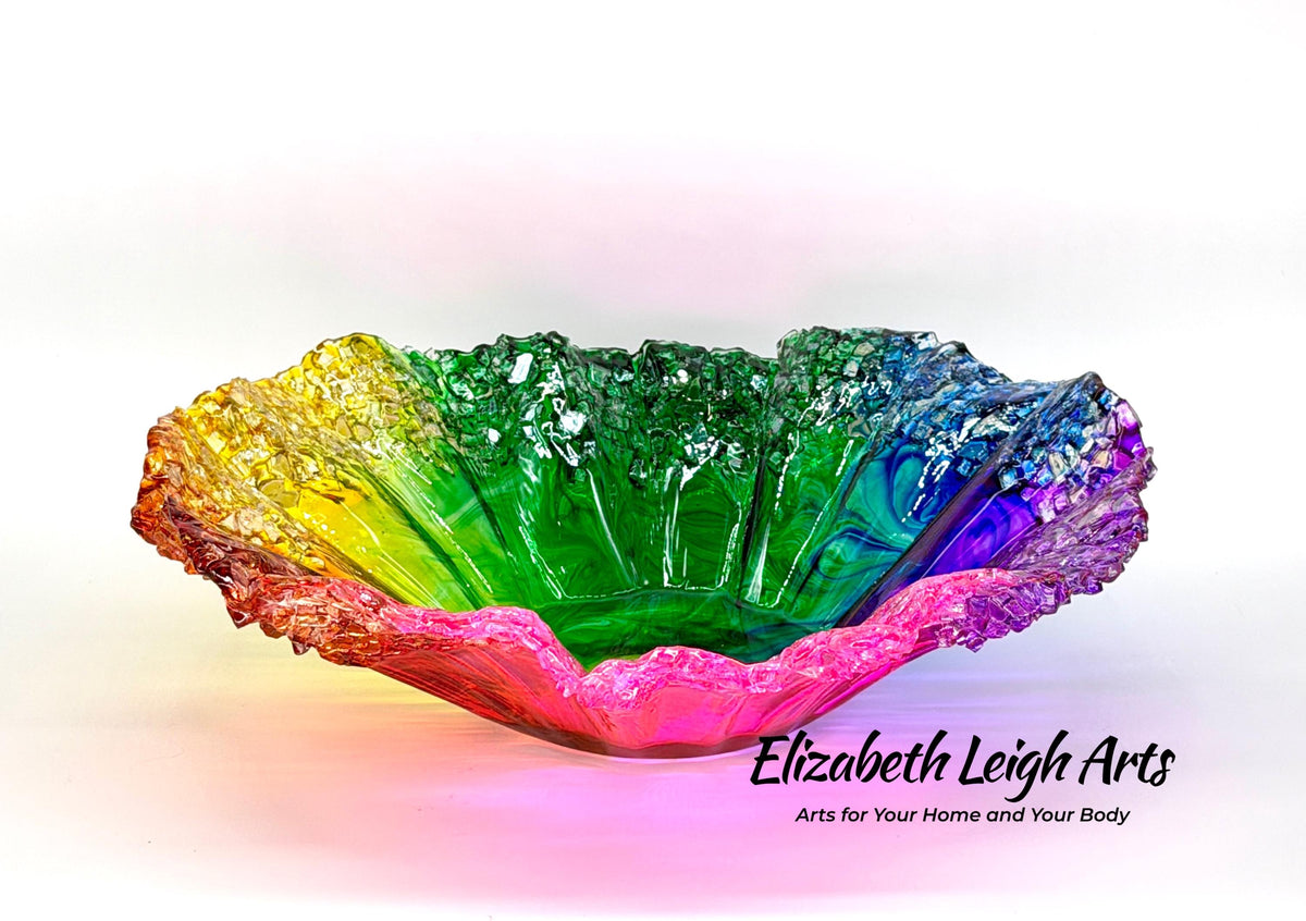 Rainbow Wavy Decorative Bowl In Stock