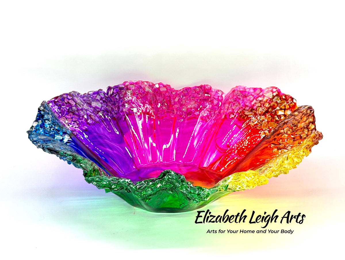 Rainbow Wavy Decorative Bowl In Stock